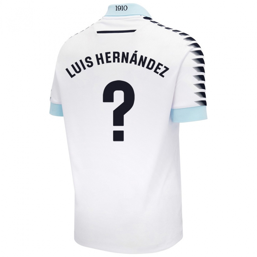 Kinder Luis Hernández #0 Weiß Blau Auswärtstrikot Trikot 2024/25 T-Shirt