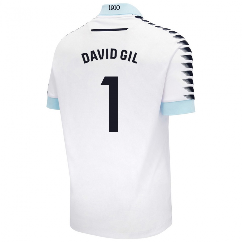 Kinder David Gil #1 Weiß Blau Auswärtstrikot Trikot 2024/25 T-Shirt