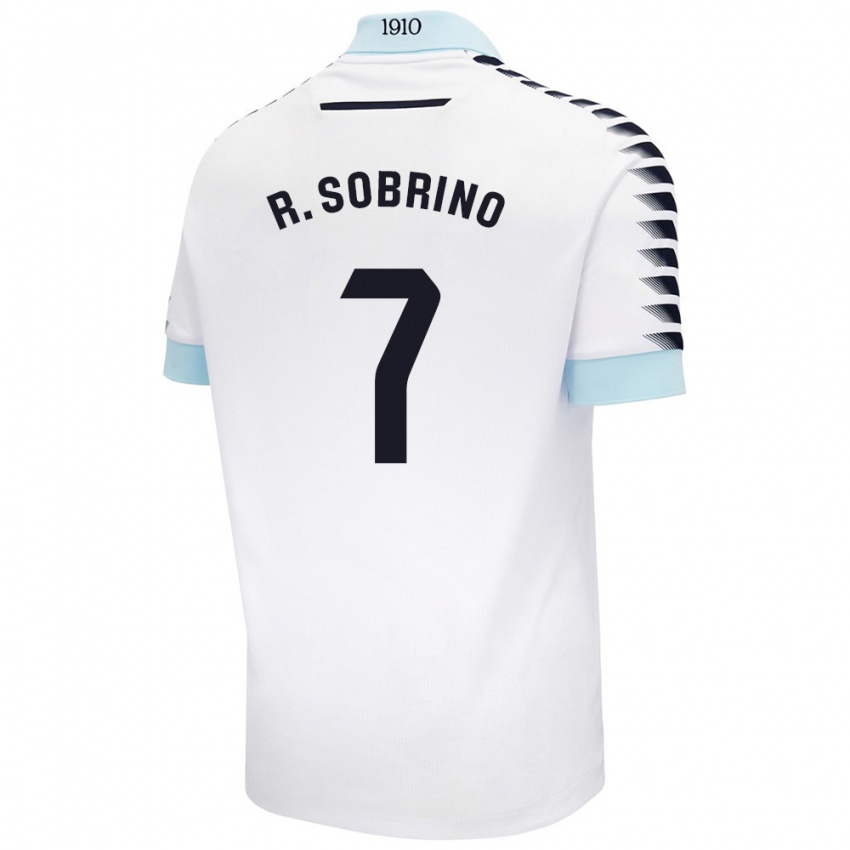 Kinder Ruben Sobrino #7 Weiß Blau Auswärtstrikot Trikot 2024/25 T-Shirt