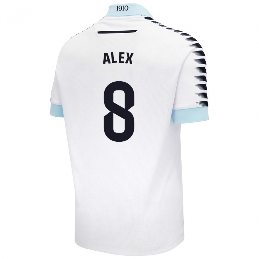 Kinder Álex Fernández #8 Weiß Blau Auswärtstrikot Trikot 2024/25 T-Shirt