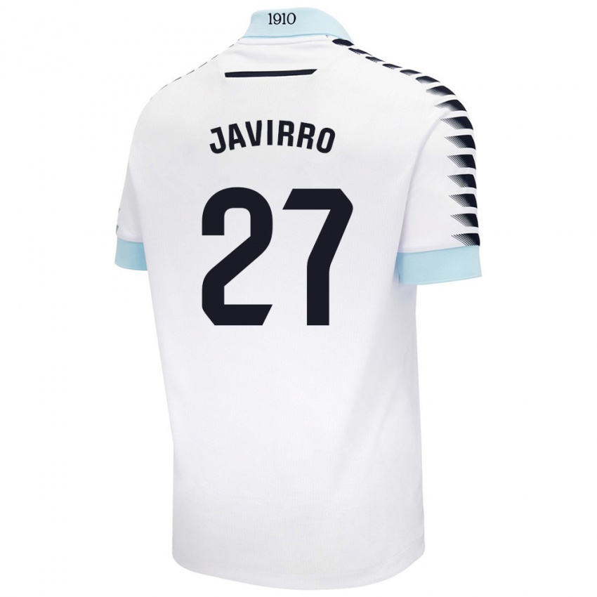 Kinder Javirro #27 Weiß Blau Auswärtstrikot Trikot 2024/25 T-Shirt