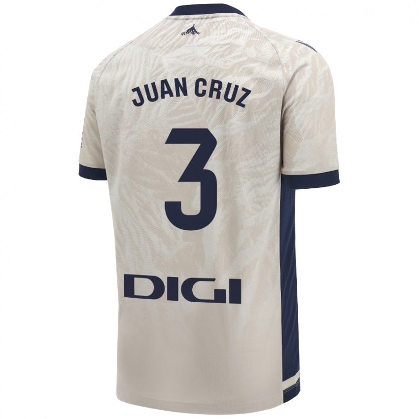 Kinder Juan Cruz #3 Hellgrau Auswärtstrikot Trikot 2024/25 T-Shirt