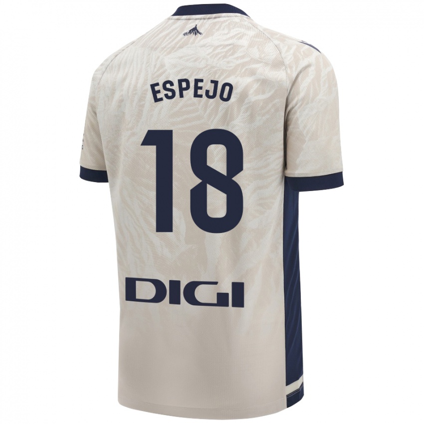 Kinder Diego Espejo #18 Hellgrau Auswärtstrikot Trikot 2024/25 T-Shirt