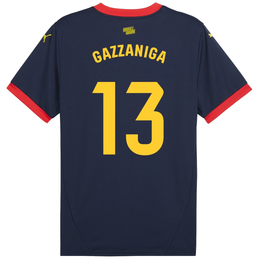 Kinder Paulo Gazzaniga #13 Marinerot Auswärtstrikot Trikot 2024/25 T-Shirt