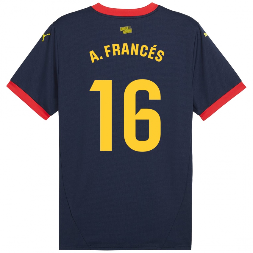 Kinder Alejandro Francés #16 Marinerot Auswärtstrikot Trikot 2024/25 T-Shirt