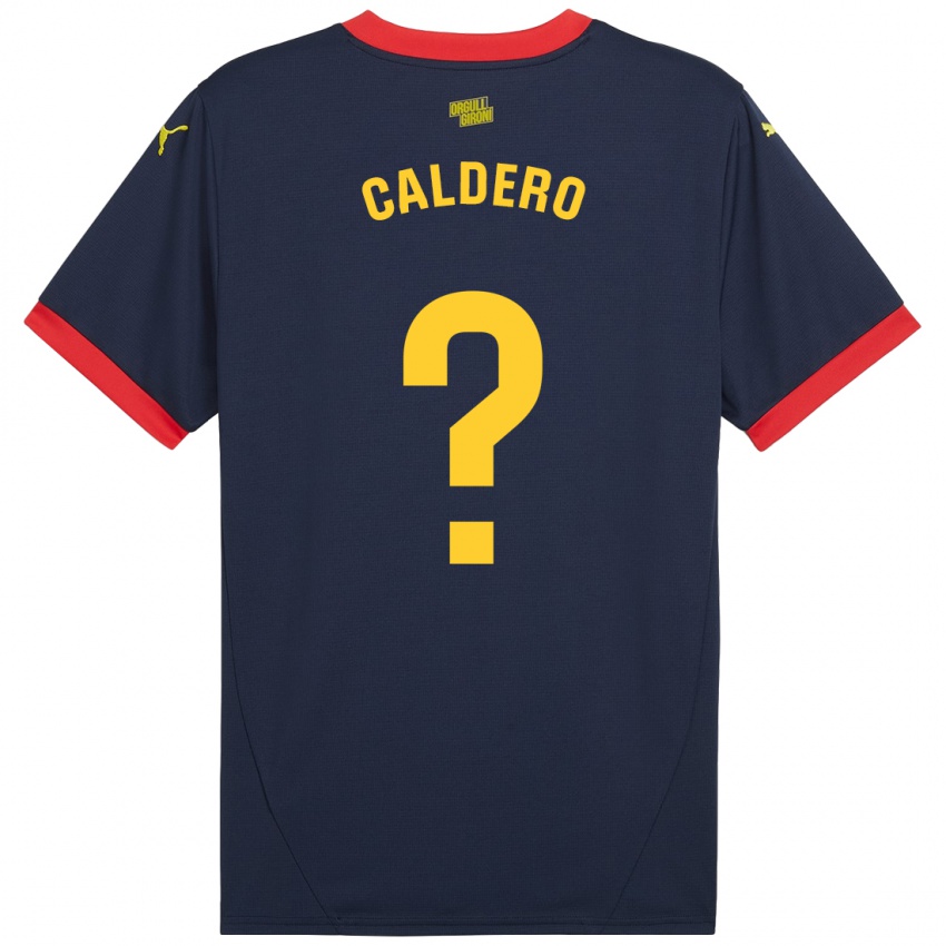 Kinder Nil Caldero #0 Marinerot Auswärtstrikot Trikot 2024/25 T-Shirt