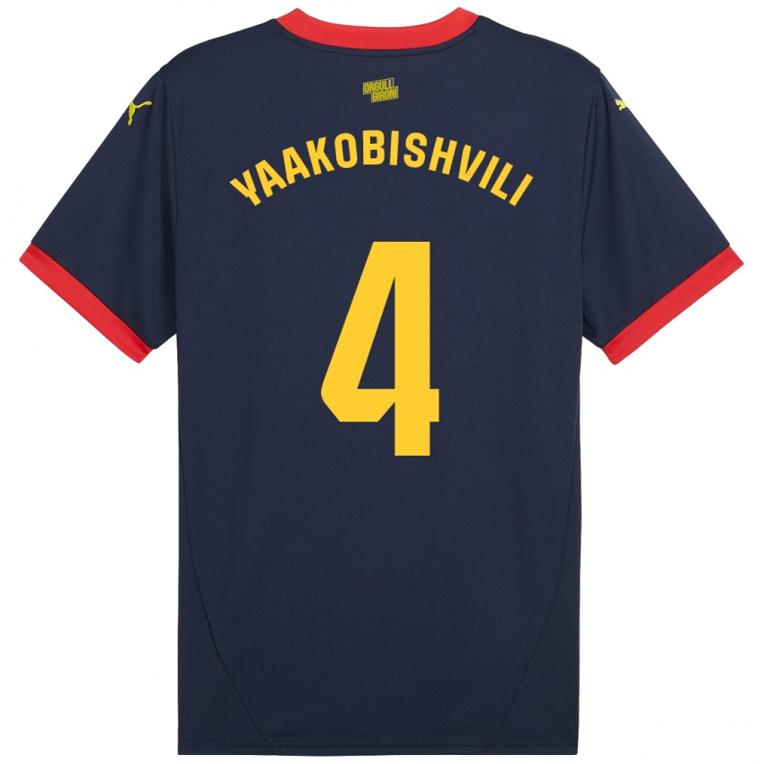 Kinder Antal Yaakobishvili #4 Marinerot Auswärtstrikot Trikot 2024/25 T-Shirt