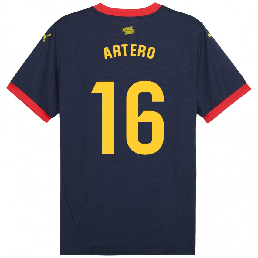 Kinder Ricard Artero #16 Marinerot Auswärtstrikot Trikot 2024/25 T-Shirt