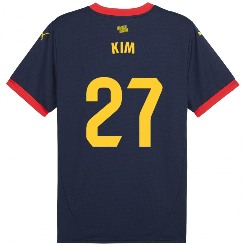 Kinder Min-Su Kim #27 Marinerot Auswärtstrikot Trikot 2024/25 T-Shirt