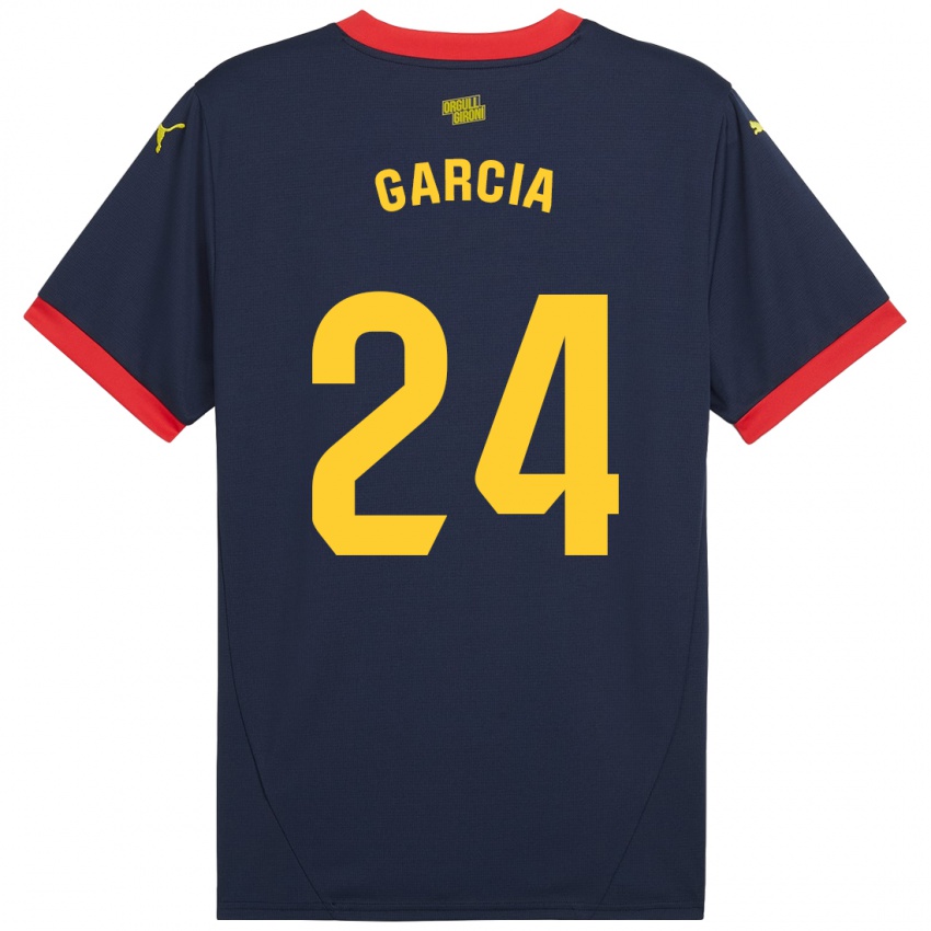 Kinder Borja García #24 Marinerot Auswärtstrikot Trikot 2024/25 T-Shirt