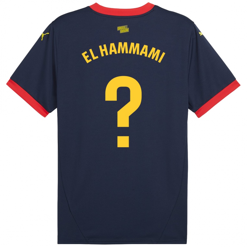 Kinder Ayoub El Hammami #0 Marinerot Auswärtstrikot Trikot 2024/25 T-Shirt