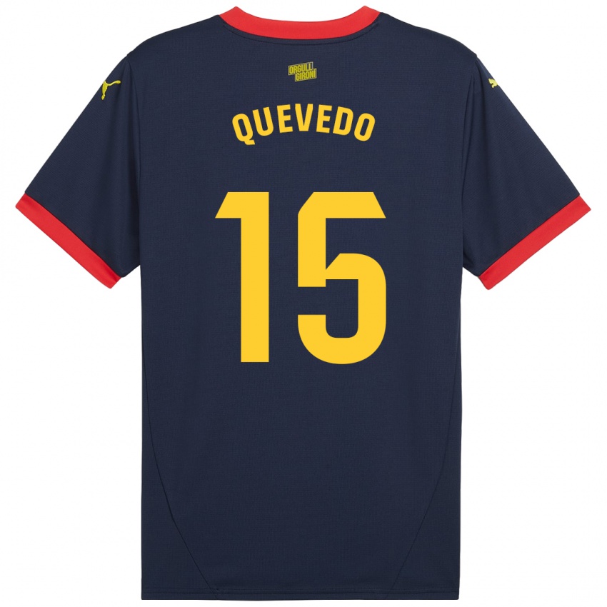 Kinder Erik Quevedo #15 Marinerot Auswärtstrikot Trikot 2024/25 T-Shirt