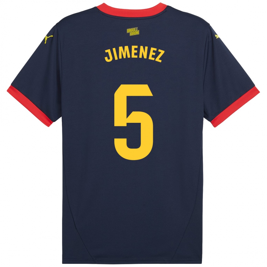 Kinder Ángela Jiménez #5 Marinerot Auswärtstrikot Trikot 2024/25 T-Shirt