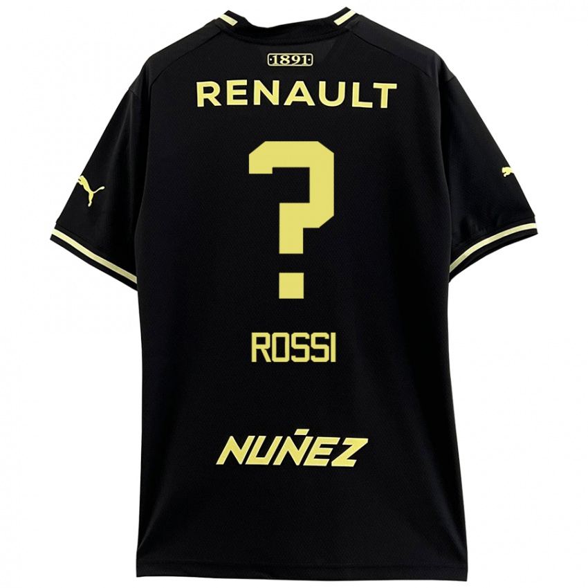 Kinder Nicolás Rossi #0 Schwarz Gelb Auswärtstrikot Trikot 2024/25 T-Shirt