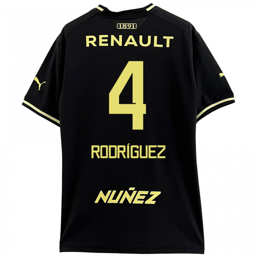 Kinder Guzmán Rodríguez #4 Schwarz Gelb Auswärtstrikot Trikot 2024/25 T-Shirt