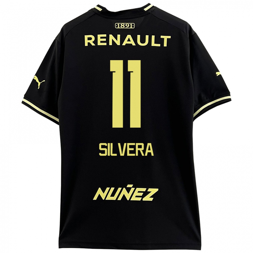 Kinder Maximiliano Silvera #11 Schwarz Gelb Auswärtstrikot Trikot 2024/25 T-Shirt