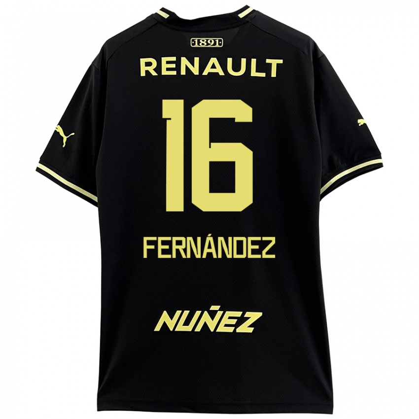 Kinder Adrián Fernández #16 Schwarz Gelb Auswärtstrikot Trikot 2024/25 T-Shirt