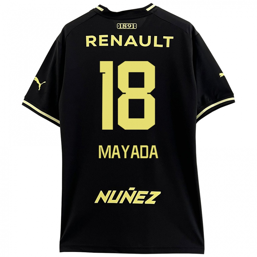 Kinder Camilo Mayada #18 Schwarz Gelb Auswärtstrikot Trikot 2024/25 T-Shirt