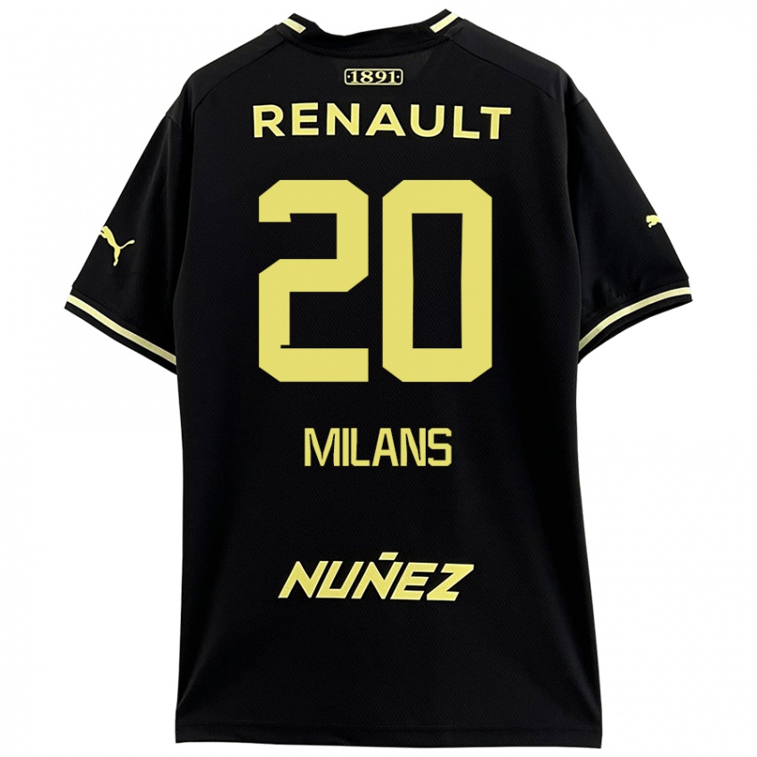 Kinder Pedro Milans #20 Schwarz Gelb Auswärtstrikot Trikot 2024/25 T-Shirt