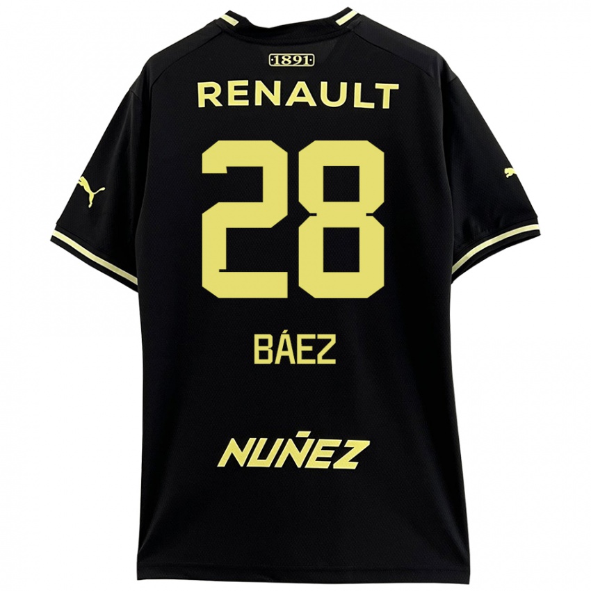 Kinder Jaime Báez #28 Schwarz Gelb Auswärtstrikot Trikot 2024/25 T-Shirt