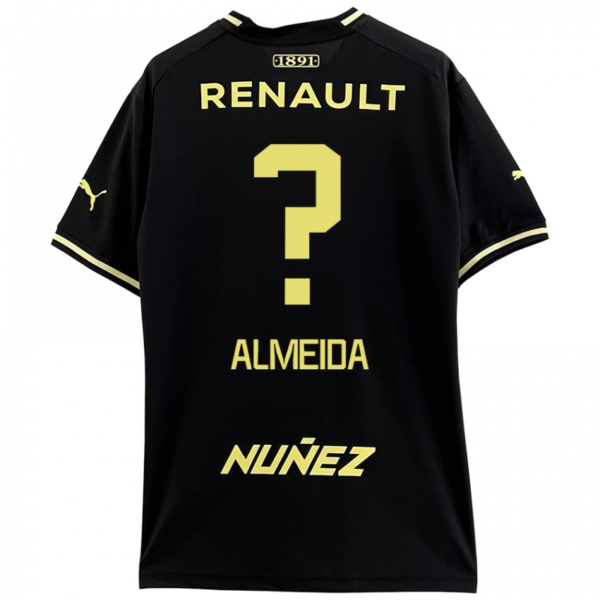 Kinder Martín Almeida #0 Schwarz Gelb Auswärtstrikot Trikot 2024/25 T-Shirt