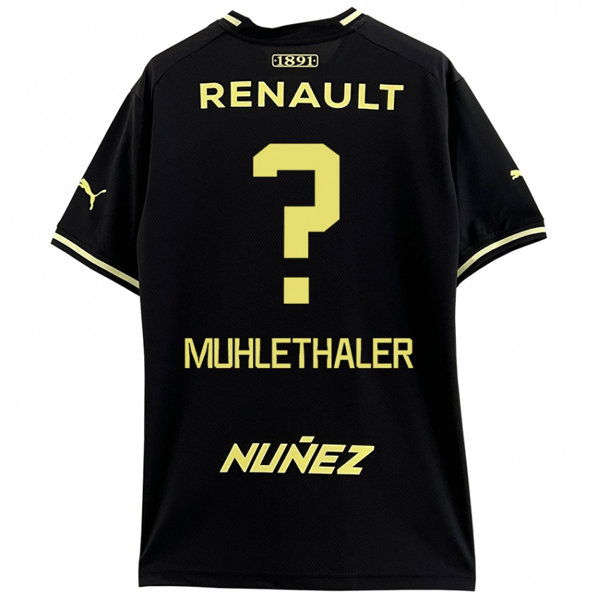 Kinder Stiven Muhlethaler #0 Schwarz Gelb Auswärtstrikot Trikot 2024/25 T-Shirt