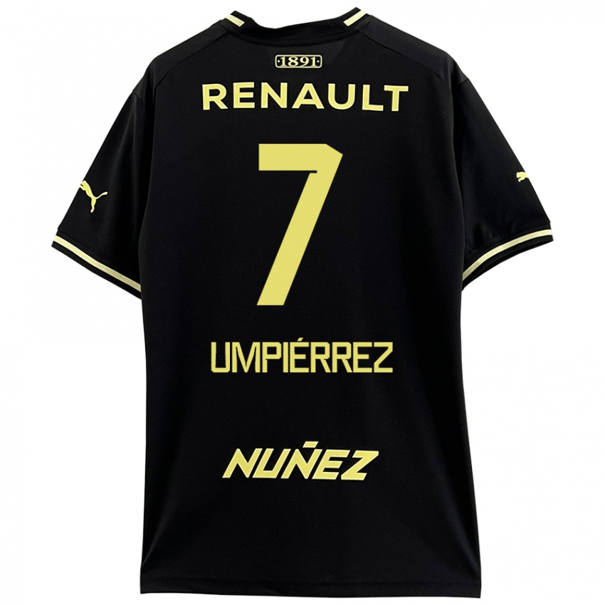 Kinder Leandro Umpiérrez #7 Schwarz Gelb Auswärtstrikot Trikot 2024/25 T-Shirt