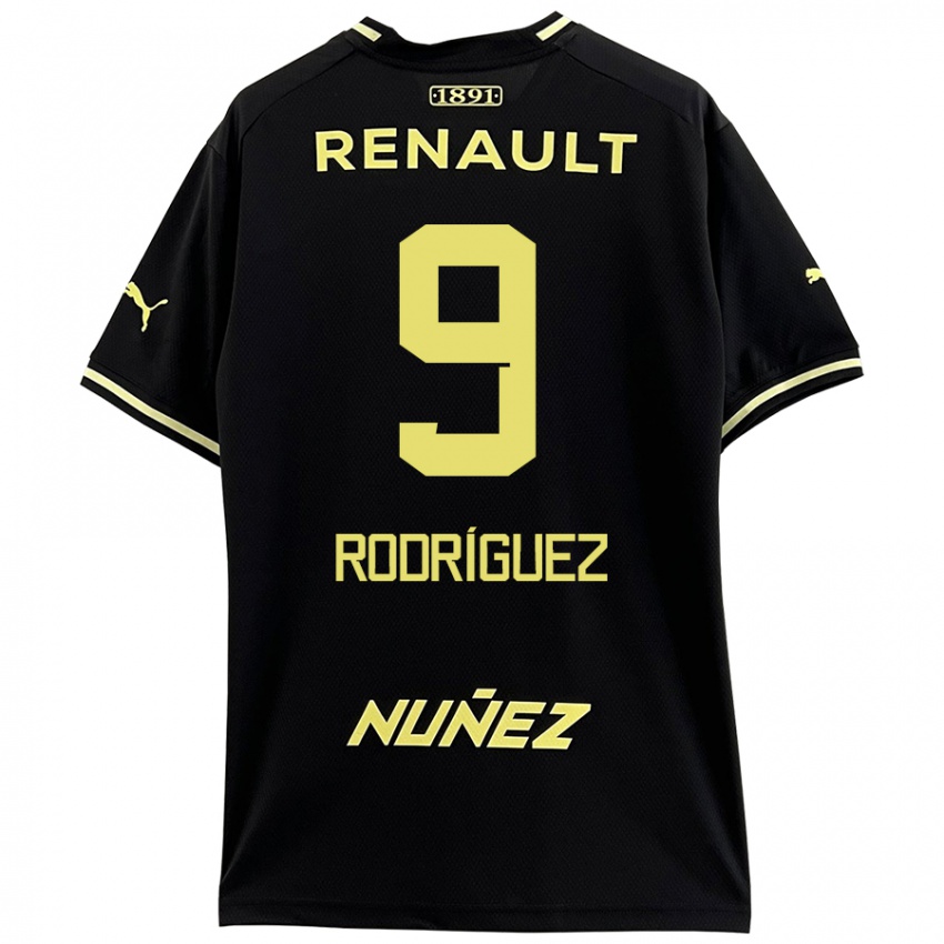 Kinder Agustín Rodríguez #9 Schwarz Gelb Auswärtstrikot Trikot 2024/25 T-Shirt