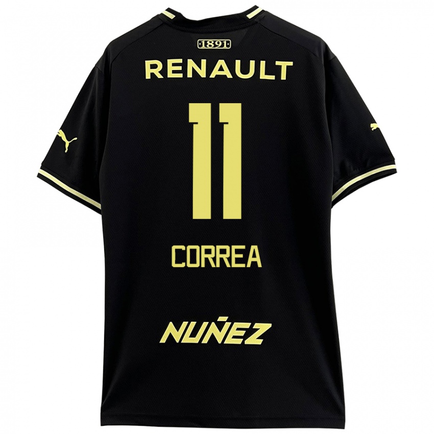 Kinder Franco Correa #11 Schwarz Gelb Auswärtstrikot Trikot 2024/25 T-Shirt