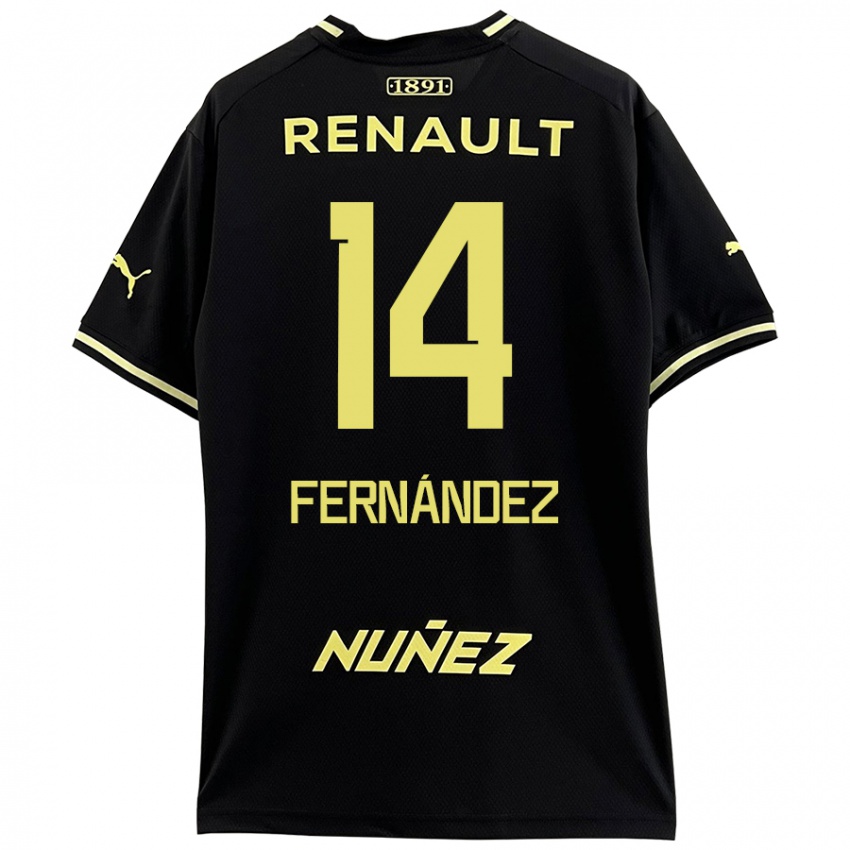 Kinder Faustino Fernández #14 Schwarz Gelb Auswärtstrikot Trikot 2024/25 T-Shirt