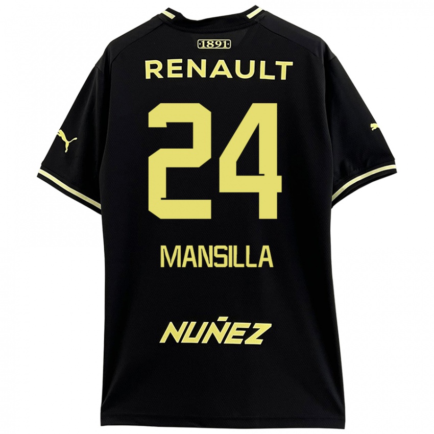 Kinder Brian Mansilla #24 Schwarz Gelb Auswärtstrikot Trikot 2024/25 T-Shirt