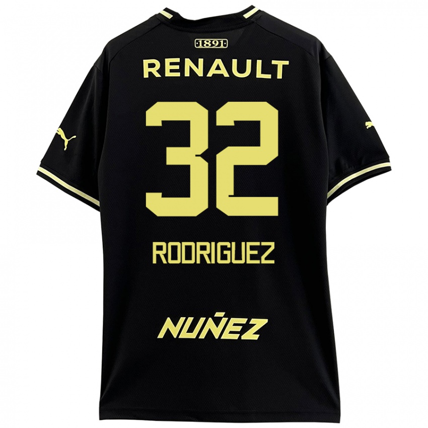 Kinder Randall Rodríguez #32 Schwarz Gelb Auswärtstrikot Trikot 2024/25 T-Shirt