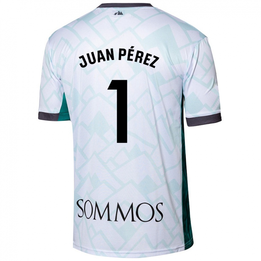 Kinder Juan Pérez #1 Weiß Grün Auswärtstrikot Trikot 2024/25 T-Shirt