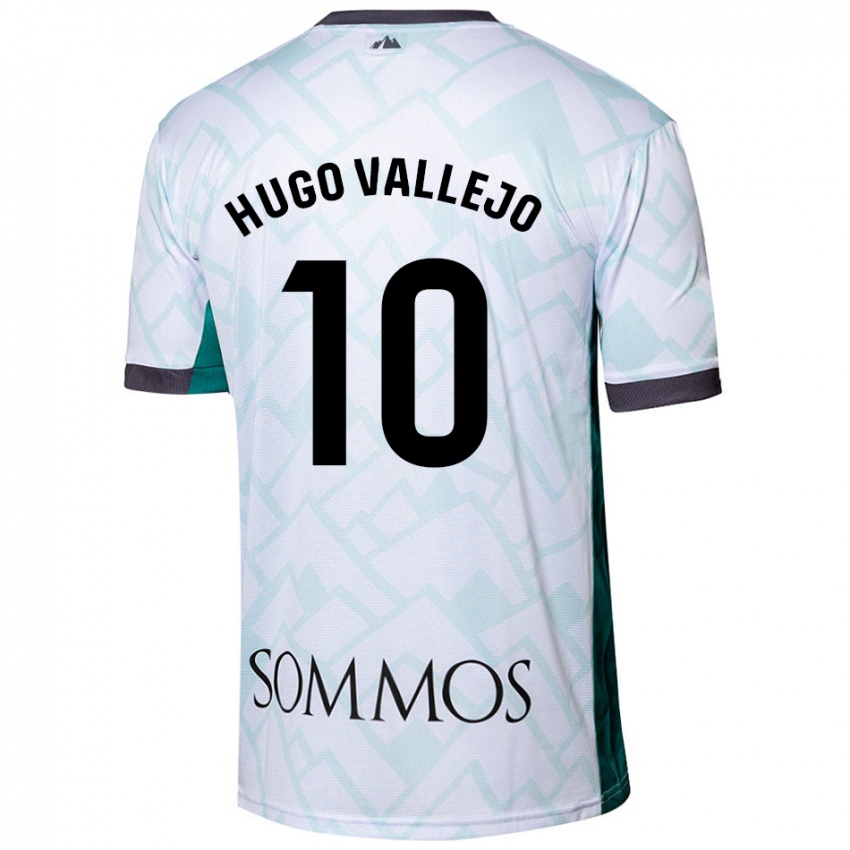 Kinder Hugo Vallejo #10 Weiß Grün Auswärtstrikot Trikot 2024/25 T-Shirt