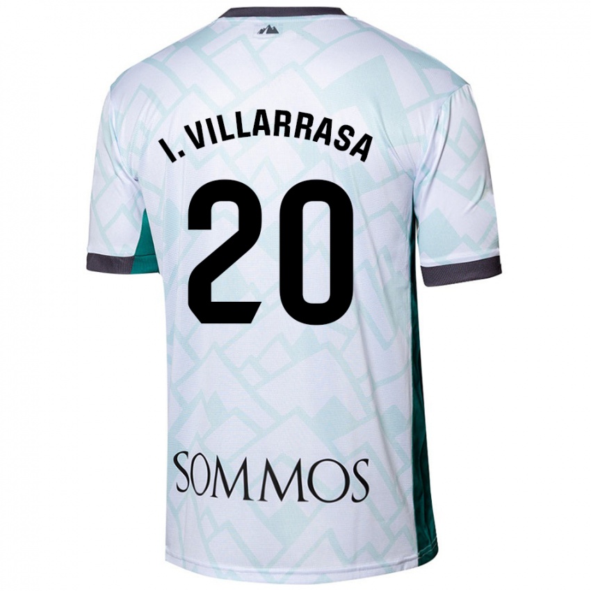 Kinder Ignasi Vilarrasa #20 Weiß Grün Auswärtstrikot Trikot 2024/25 T-Shirt