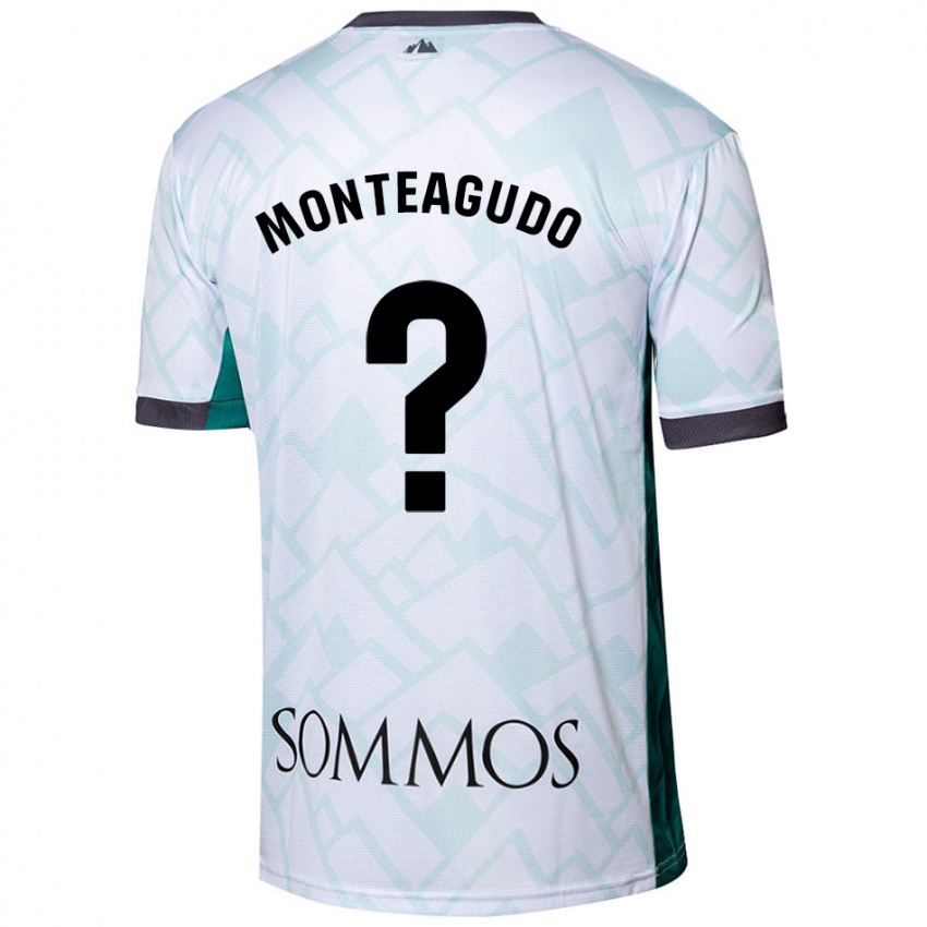 Kinder Miguel Monteagudo #0 Weiß Grün Auswärtstrikot Trikot 2024/25 T-Shirt