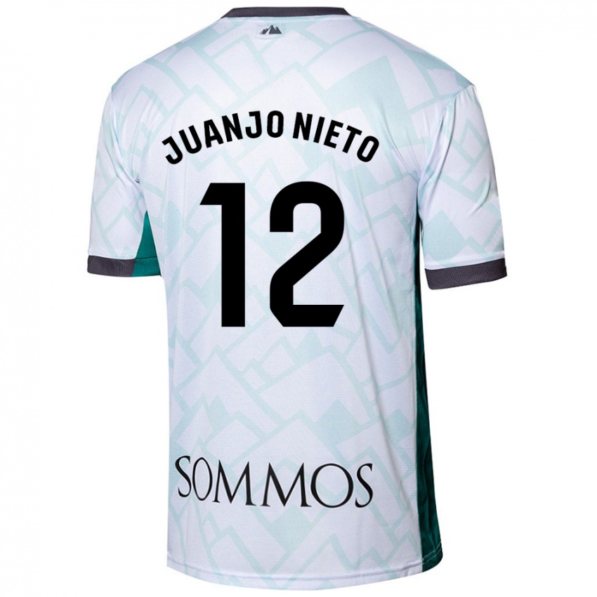 Kinder Juanjo Nieto #12 Weiß Grün Auswärtstrikot Trikot 2024/25 T-Shirt