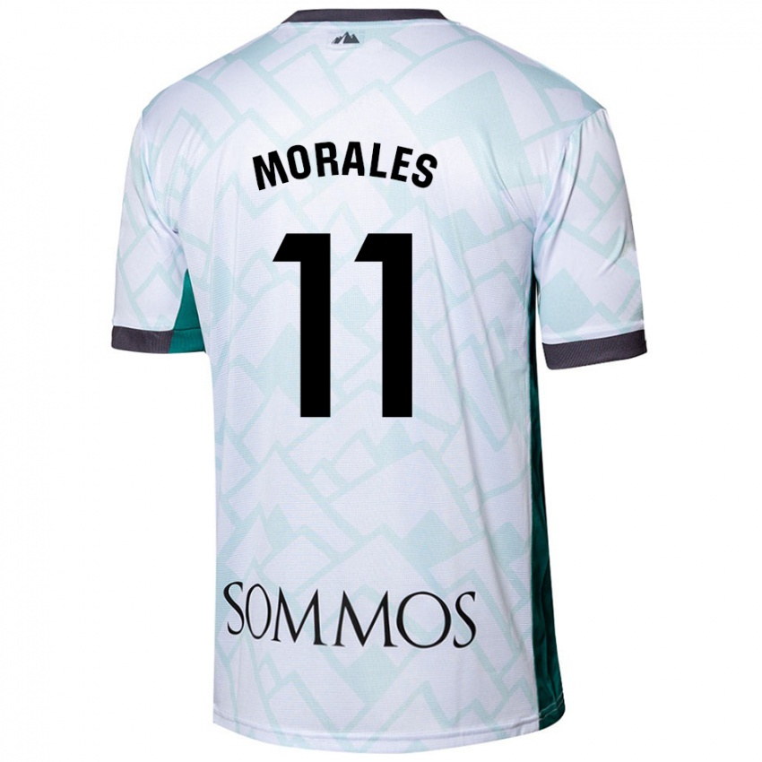 Kinder Carolina Morales #11 Weiß Grün Auswärtstrikot Trikot 2024/25 T-Shirt