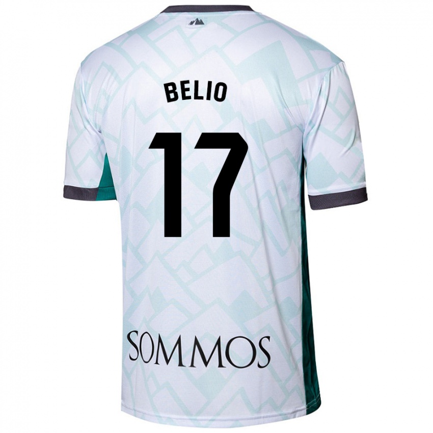 Kinder Marta Belio #17 Weiß Grün Auswärtstrikot Trikot 2024/25 T-Shirt