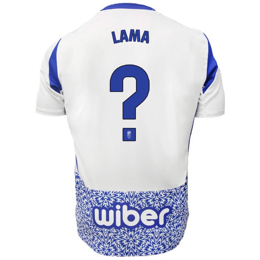 Kinder Manu Lama #0 Weiß Blau Auswärtstrikot Trikot 2024/25 T-Shirt