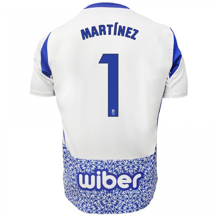 Kinder Marc Martínez #1 Weiß Blau Auswärtstrikot Trikot 2024/25 T-Shirt