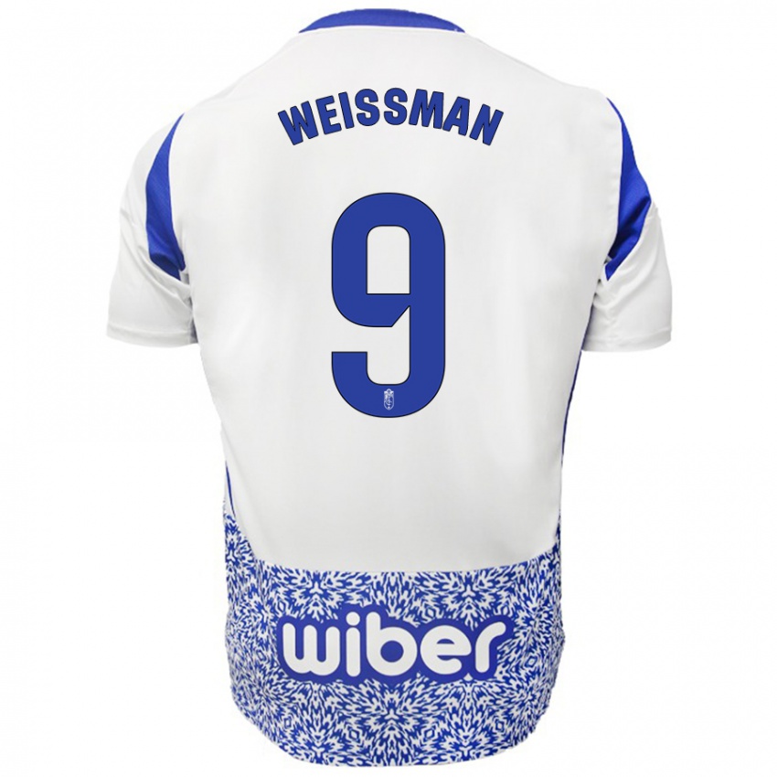 Kinder Shon Weissman #9 Weiß Blau Auswärtstrikot Trikot 2024/25 T-Shirt