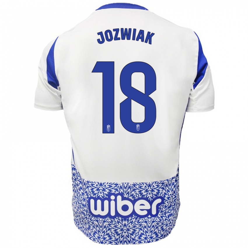 Kinder Kamil Józwiak #18 Weiß Blau Auswärtstrikot Trikot 2024/25 T-Shirt