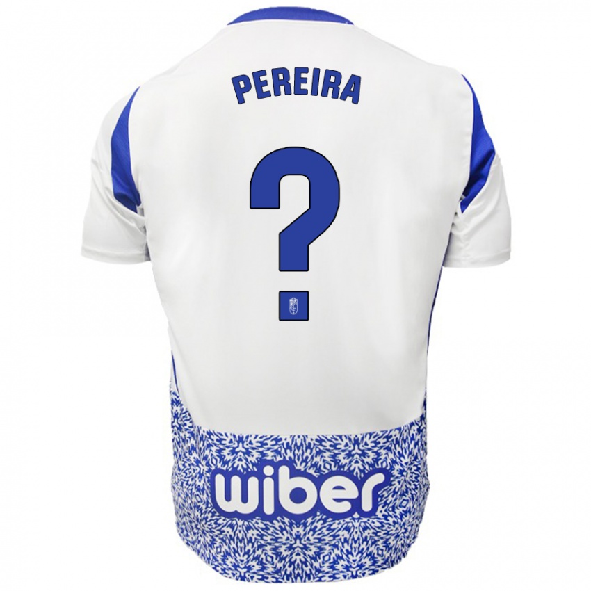 Kinder João Pereira #0 Weiß Blau Auswärtstrikot Trikot 2024/25 T-Shirt