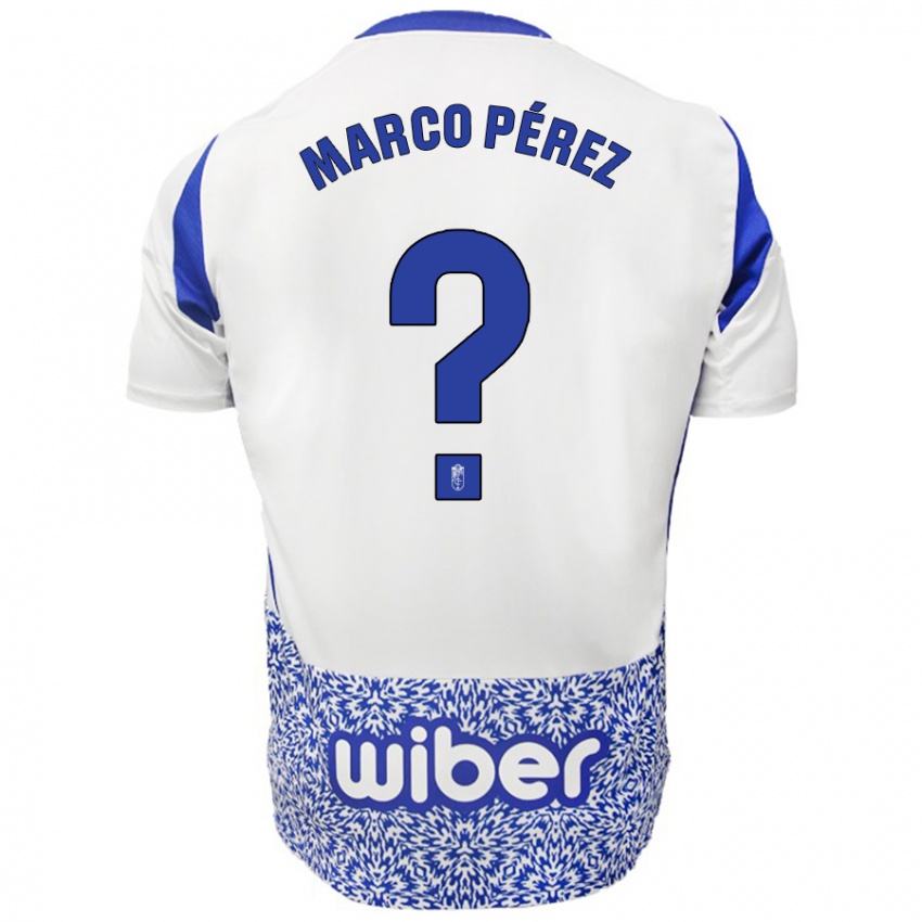 Kinder Marco Pérez #0 Weiß Blau Auswärtstrikot Trikot 2024/25 T-Shirt