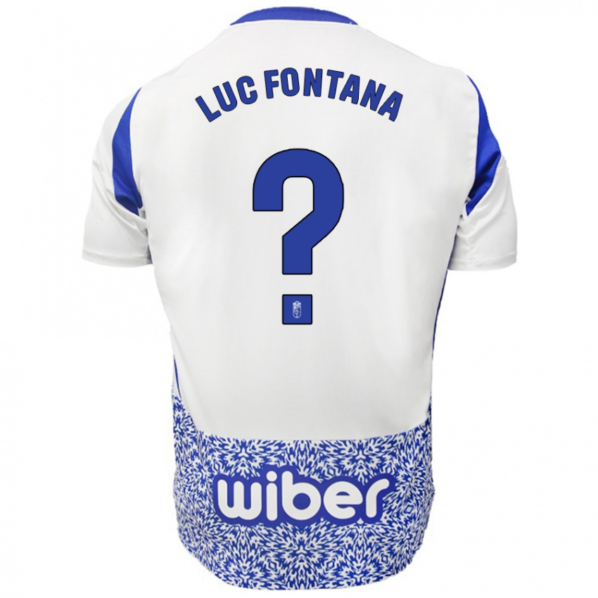 Kinder Jean Luc Fontana #0 Weiß Blau Auswärtstrikot Trikot 2024/25 T-Shirt