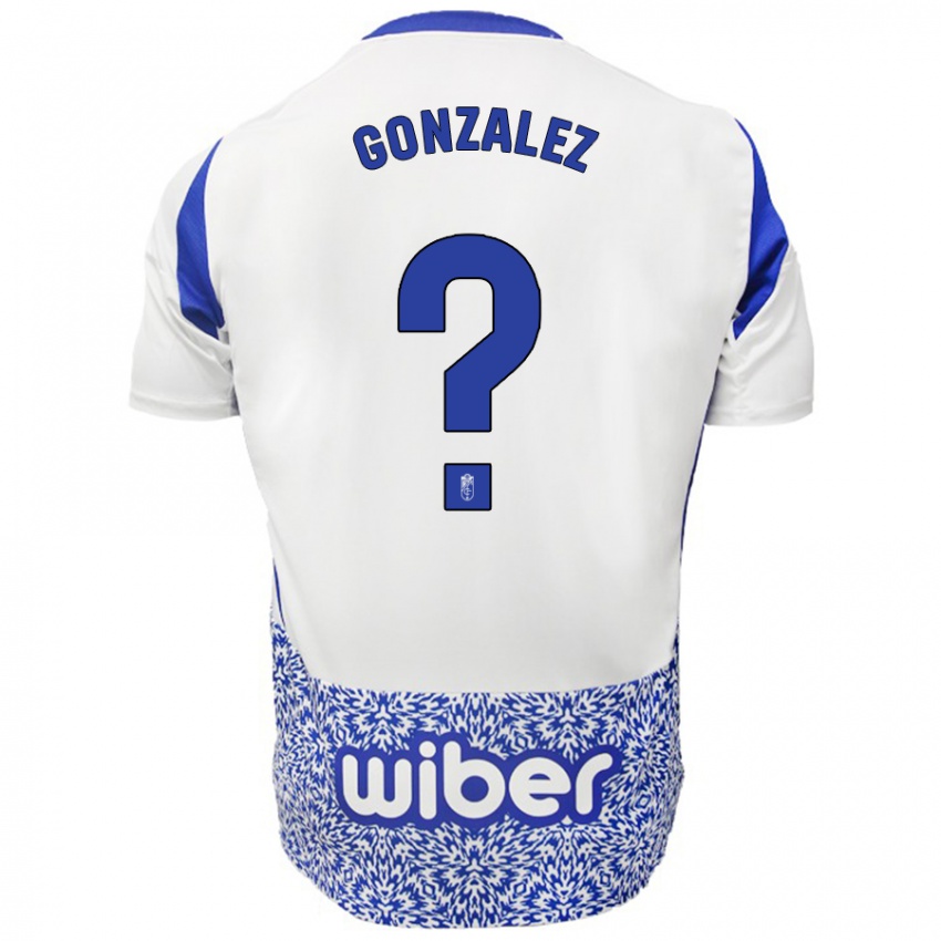 Kinder Paco González #0 Weiß Blau Auswärtstrikot Trikot 2024/25 T-Shirt