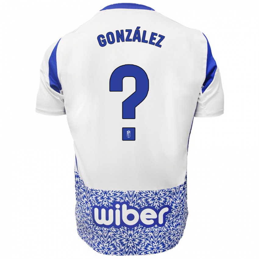 Kinder Pablo González #0 Weiß Blau Auswärtstrikot Trikot 2024/25 T-Shirt