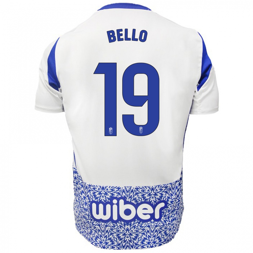 Kinder Eghosa Augustine Bello #19 Weiß Blau Auswärtstrikot Trikot 2024/25 T-Shirt