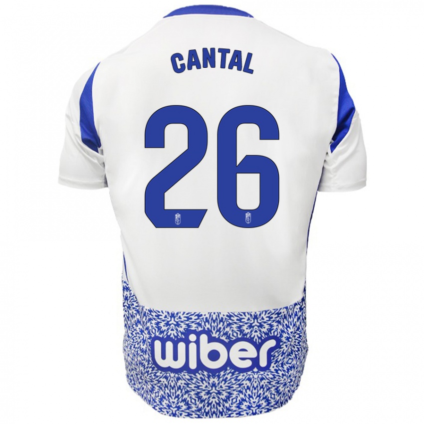 Kinder Paco Cantal #26 Weiß Blau Auswärtstrikot Trikot 2024/25 T-Shirt